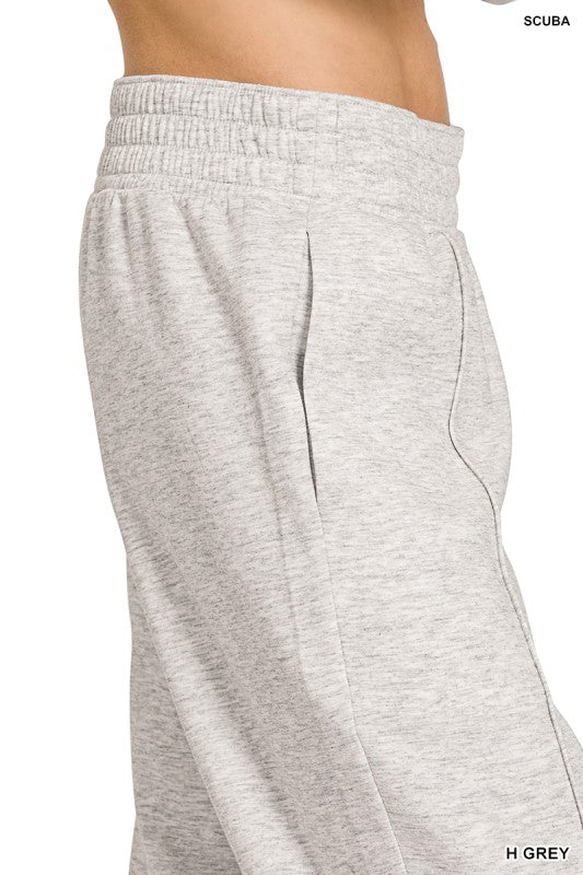 Scuba Half Zip Pullover And Jogger Set-Ash Grey