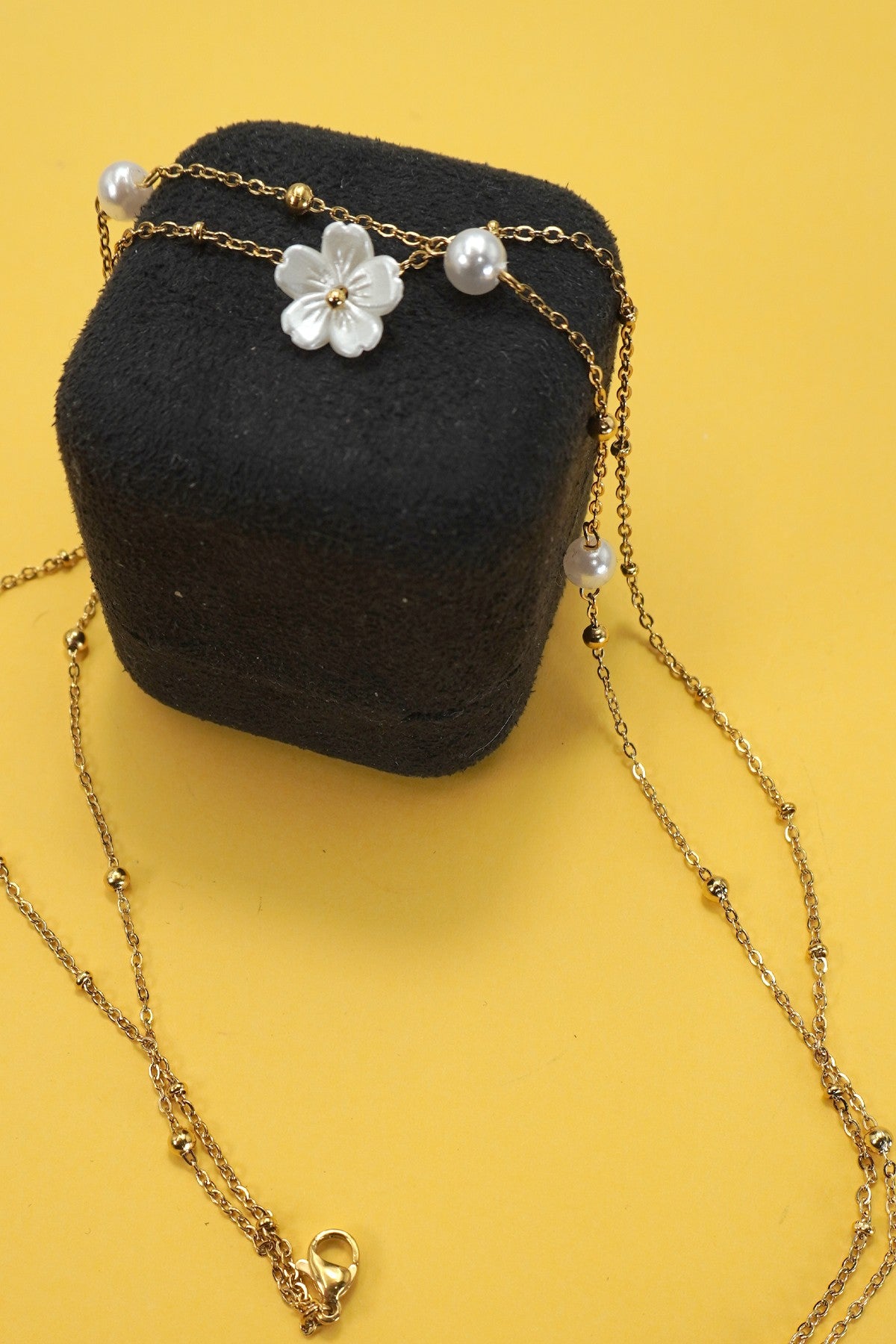 Pearl Flower Layered Necklace