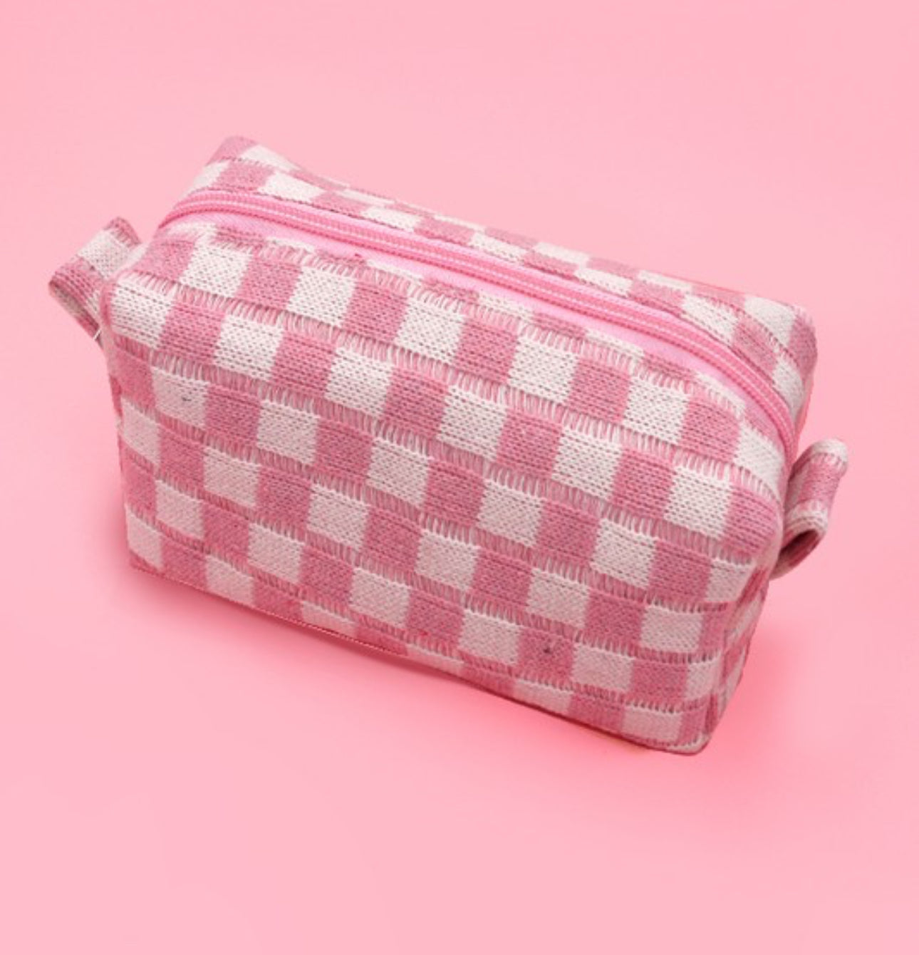 Checker Cosmetic Pouch