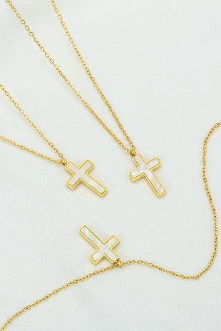 18k Cross Necklace