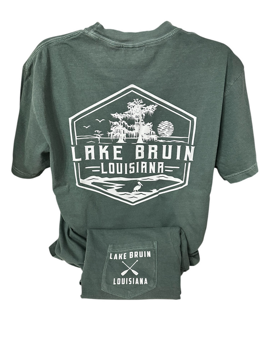 Lake Bruin Pocket T-Shirt-Blue Spruce