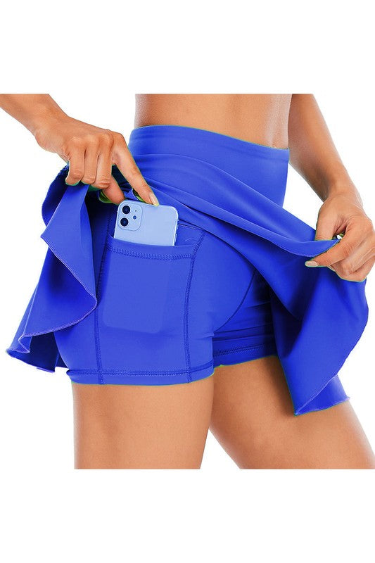 Solid Tennis Skort
