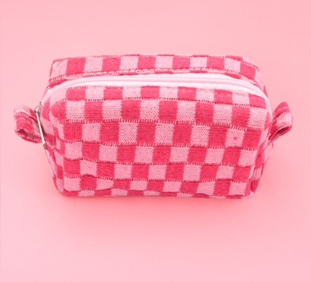 Checker Cosmetic Pouch