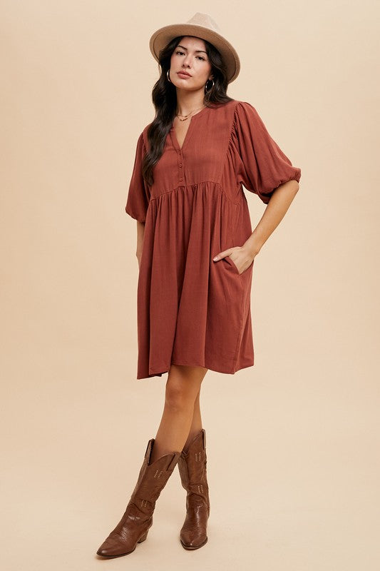 Dolman Sleeve Babydoll Mini Dress – The Cottage Boutique and Gifts