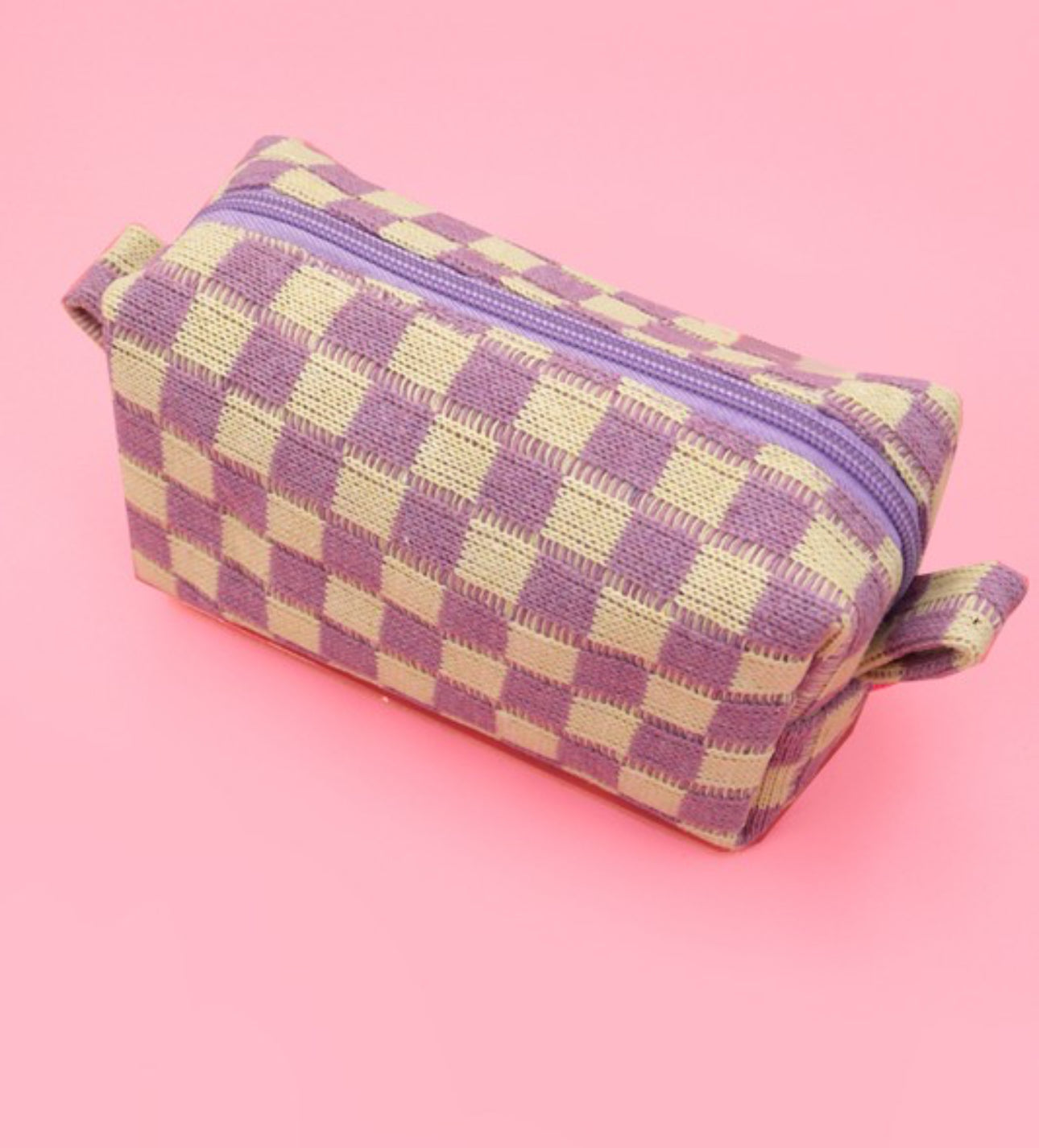 Checker Cosmetic Pouch