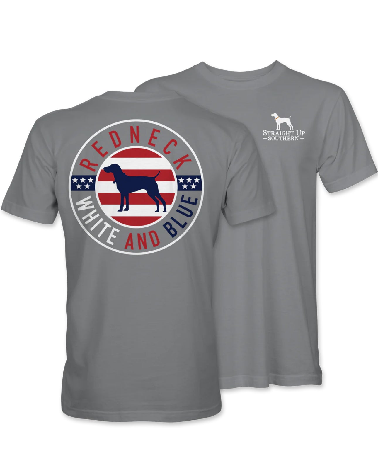 Straight Up Southern- Redneck, White & Blue