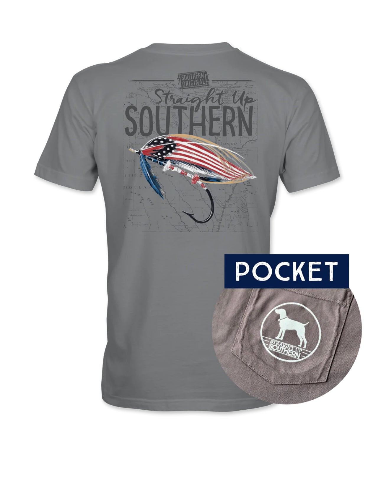 Straight Up Southern Flag Fly Lure T-Shirt