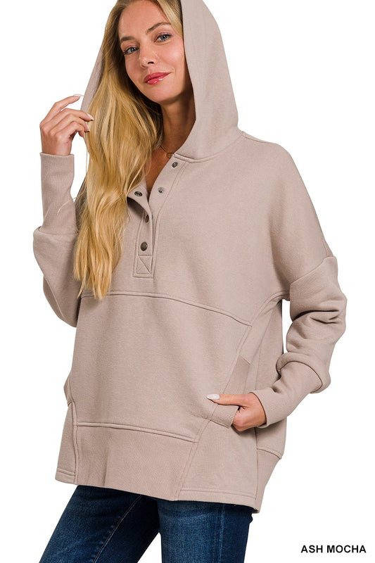 Half Button Fleece Pullover