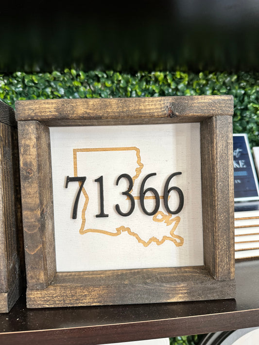 7x7 Zip Code Sign