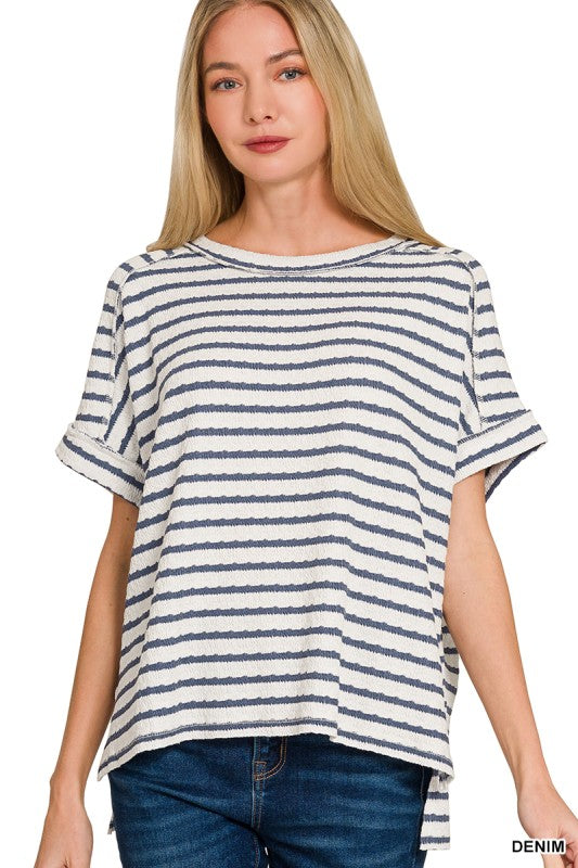 Classic Stripe Ribbed Top