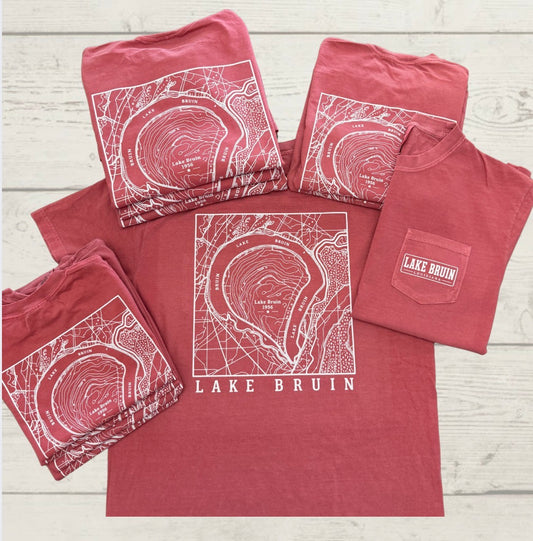 Lake Bruin 1956 Map T-Shirt