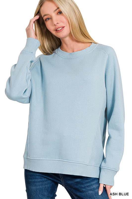 Ash Blue Fleece Sweatshirt
