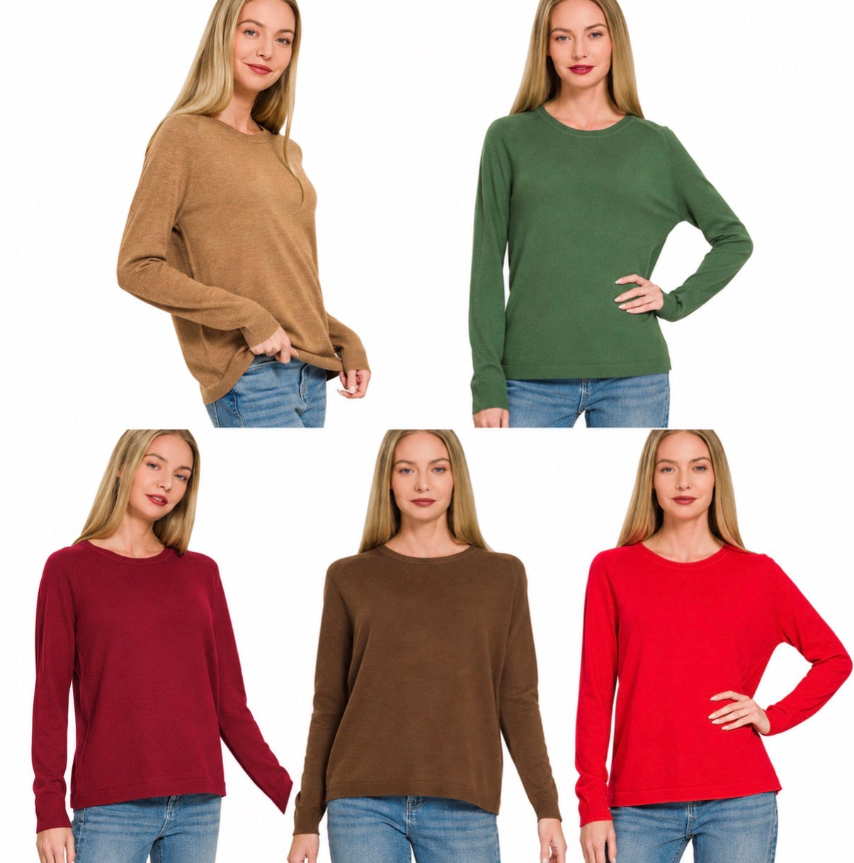 Classic Long Sleeve Knit Sweater