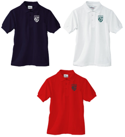Jersey Knit Polo with embroidered crest