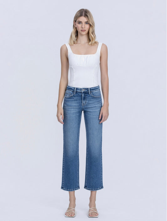 Vervet Mid-Rise Straight Leg Jean
