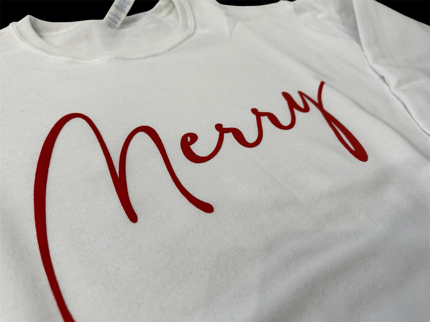 Puff Print Merry Sweatshirt
