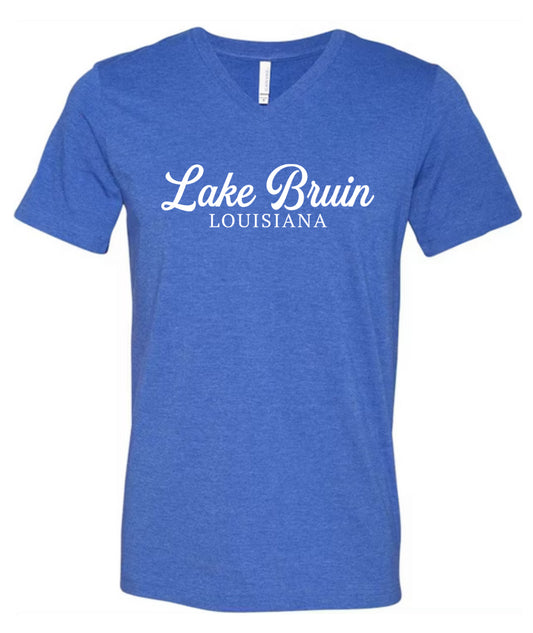 V-Neck Lake Bruin Script T-Shirt
