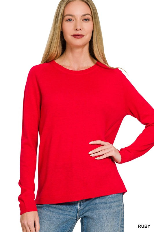 Classic Long Sleeve Knit Sweater