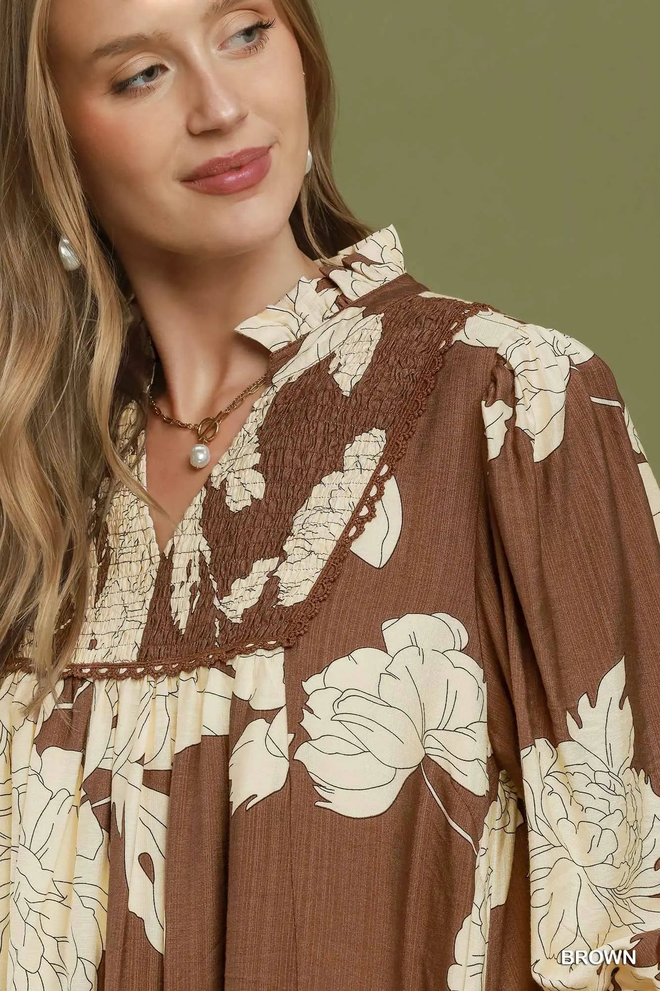 Floral Smocked Yoke Tiered Mini Dress