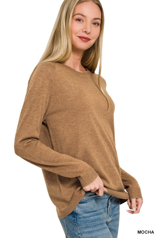 Classic Long Sleeve Knit Sweater