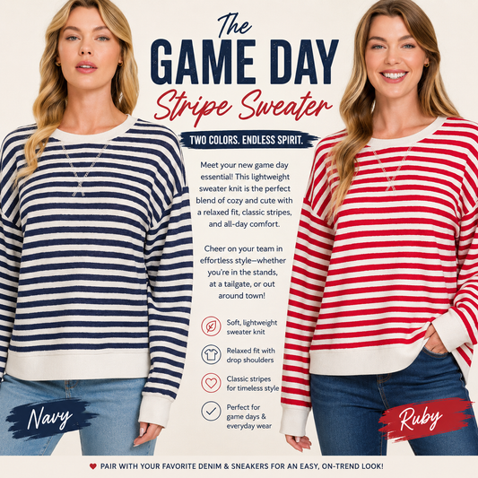 The Gameday Stripe Sweater