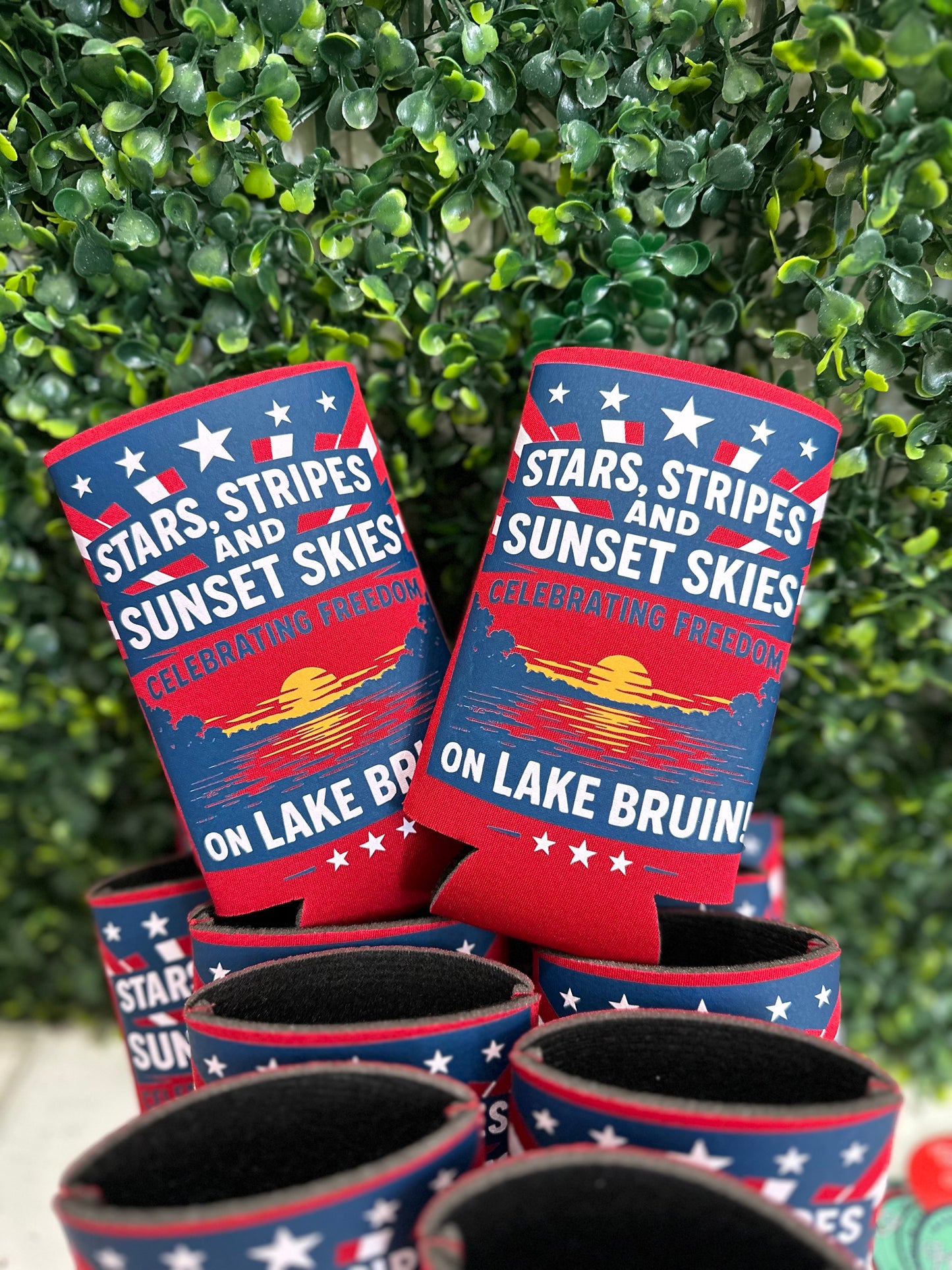 4th of July Lake Bruin Slim Koozie