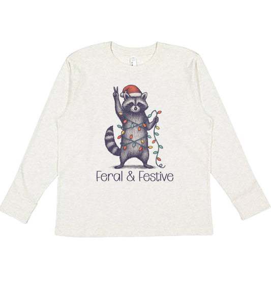 Feral & Festive Kids Long Sleeve Tee