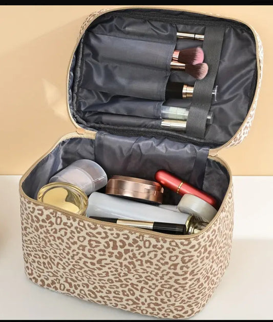 Leopard Print Cosmetic Bag