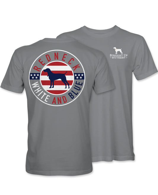 Straight Up Southern- Redneck, White & Blue