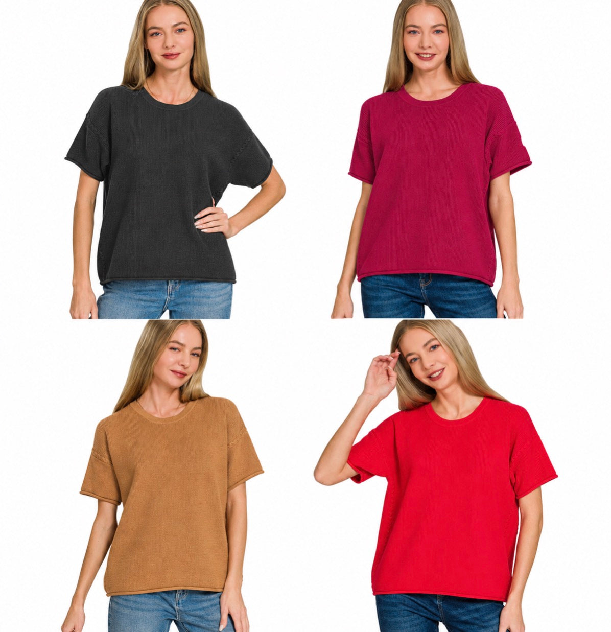 Classic Short Sleeve Sweater