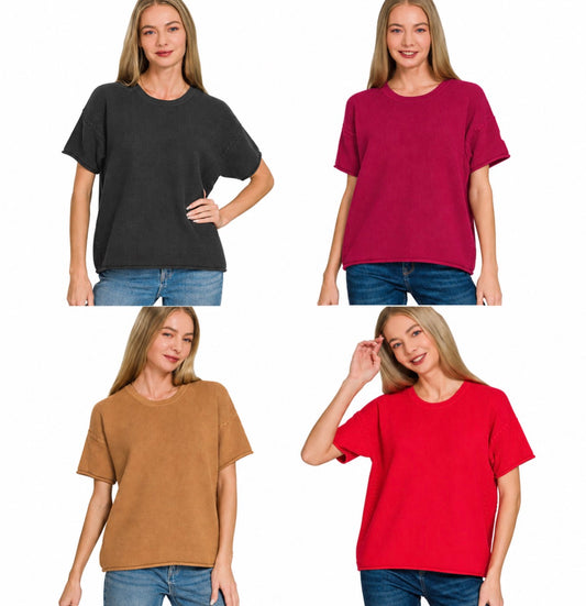Classic Short Sleeve Sweater
