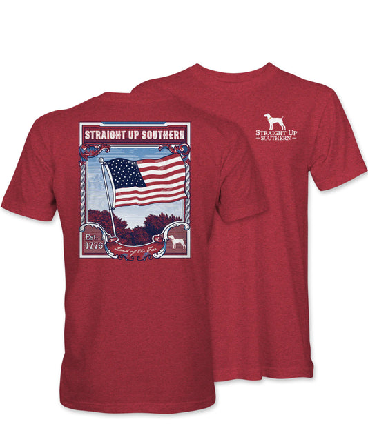 Youth Straight Up Southern USA Flag T-Shirt