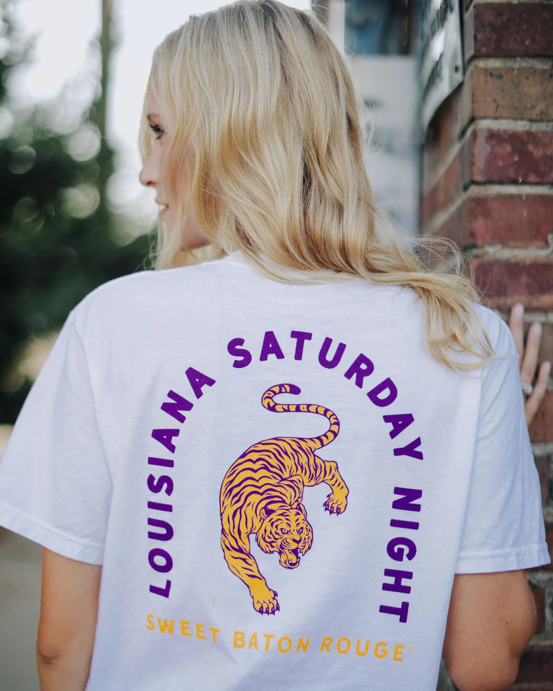 Louisiana Saturday Night Tiger Pocket T-shirt
