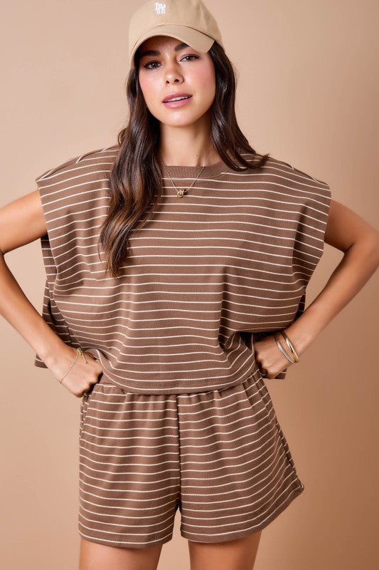 Body Mocha Stripe Top