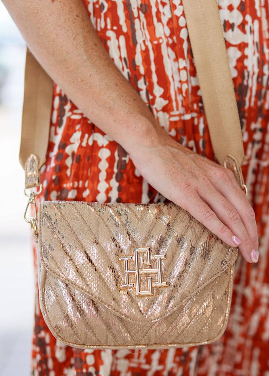Angela Quilted Crossbody TAN FLECK